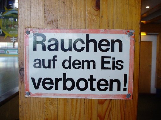 Rauch auf dem Eis...