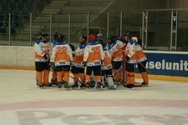 Vor dem zweiten Spiel gegen das Team von Michi S.